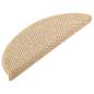 Preview:  Treppenmatten Selbstklebend Sisal 15 Stk. 56x17x3 cm Hellbeige