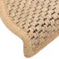 Preview:  Treppenmatten Selbstklebend Sisal 15 Stk. 56x17x3 cm Hellbeige