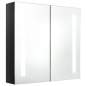 Preview:  LED-Spiegelschrank fürs Bad Glänzend Schwarz 62x14x60 cm