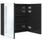 Preview:  LED-Spiegelschrank fürs Bad Glänzend Schwarz 62x14x60 cm