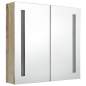 Preview: LED-Bad-Spiegelschrank Eichenoptik 62x14x60 cm