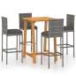 Preview:  5-tlg. Gartenbar-Set mit Kissen Grau