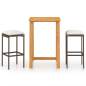 Preview:  3-tlg. Gartenbar-Set mit Kissen Braun