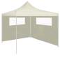 Preview: Pavillon-Seitenwand mit Fenstern 6x2 m Creme