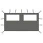 Preview:  Pavillon-Seitenwand mit Fenstern 4x2 m Anthrazit