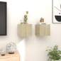 Preview: TV-Wandschränke 2 Stk. Sonoma-Eiche 30,5x30x30 cm