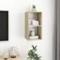 Preview:  TV-Wandschrank Sonoma-Eiche und Weiß 37x37x72 cm Holzwerkstoff