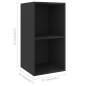 Preview:  TV-Wandschrank Hochglanz-Schwarz 37x37x72 cm Holzwerkstoff