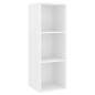 Preview:  TV-Wandschrank Weiß 37x37x107 cm Holzwerkstoff