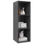 Preview:  TV-Wandschrank Grau 37x37x107 cm Holzwerkstoff