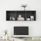 Preview:  TV-Wandschrank Grau 37x37x107 cm Holzwerkstoff