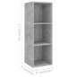 Preview:  TV-Wandschrank Betongrau 37x37x107 cm Holzwerkstoff