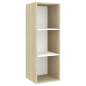 Preview:  TV-Wandschrank Sonoma-Eiche und Weiß 37x37x107 cm Holzwerkstoff