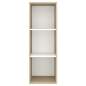 Preview:  TV-Wandschrank Sonoma-Eiche und Weiß 37x37x107 cm Holzwerkstoff