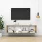 Preview:  TV-Wandschrank Sonoma-Eiche Weiß 37x37x142,5 cm Holzwerkstoff