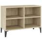 Preview: TV-Schrank mit Metallbeinen Sonoma-Eiche 69,5x30x50cm