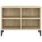 Preview: TV-Schrank mit Metallbeinen Sonoma-Eiche 69,5x30x50cm