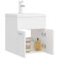 Preview:  Waschbeckenunterschrank mit Einbaubecken Weiß Holzwerkstoff