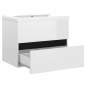 Preview:  Waschbeckenunterschrank mit Einbaubecken Hochglanz-Weiß