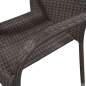 Preview: 5-tlg. Garten-Essgruppe Poly Rattan Braun