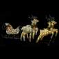 Preview:  LED-Rentier mit Schlitten Weihnachtsdeko 100 LEDs Outdoor Gold