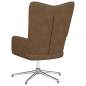 Preview: Relaxsessel mit Hocker Taupe Stoff