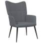 Preview: Relaxsessel mit Hocker 62x68,5x96 cm Dunkelgrau Stoff