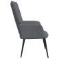 Preview: Relaxsessel mit Hocker 62x68,5x96 cm Dunkelgrau Stoff