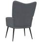 Preview: Relaxsessel mit Hocker 62x68,5x96 cm Dunkelgrau Stoff