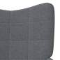 Preview: Relaxsessel mit Hocker 62x68,5x96 cm Dunkelgrau Stoff