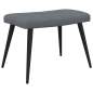 Preview: Relaxsessel mit Hocker 62x68,5x96 cm Dunkelgrau Stoff