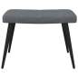 Preview: Relaxsessel mit Hocker 62x68,5x96 cm Dunkelgrau Stoff