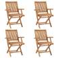 Preview: Klappbare Gartenstühle 4 Stk. Massivholz Teak