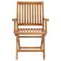 Preview: Klappbare Gartenstühle mit Kissen 6 Stk. Massivholz Teak