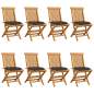 Preview:  Gartenstühle mit Taupe Kissen 8 Stk. Massivholz Teak