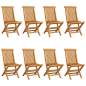 Preview:  Gartenstühle mit Taupe Kissen 8 Stk. Massivholz Teak