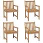 Preview: Gartenstühle 4 Stk. Massivholz Teak