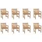 Preview: Gartenstühle 8 Stk. Massivholz Teak