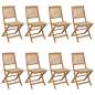 Preview: Klappbare Gartenstühle 8 Stk. mit Kissen Massivholz Akazie