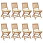Preview: Klappbare Gartenstühle 8 Stk. mit Kissen Massivholz Akazie
