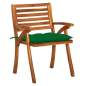 Preview: Gartenstühle mit Kissen 4 Stk. Massivholz Akazie