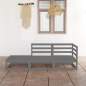 Preview:  3-tlg. Garten-Lounge-Set Grau Massivholz Kiefer