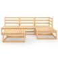 Preview:  5-tlg. Garten-Lounge-Set Massivholz Kiefer