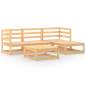 Preview: 5-tlg. Garten-Lounge-Set Massivholz Kiefer