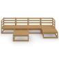 Preview: 6-tlg. Garten-Lounge-Set Honigbraun Massivholz Kiefer