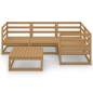 Preview: 5-tlg. Garten-Lounge-Set Honigbraun Massivholz Kiefer