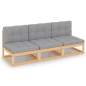 Preview:  3-Sitzer-Sofa mit Kissen Kiefer Massivholz