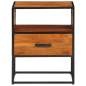 Preview: Nachttisch 40x30x50 cm Massivholz Akazie 