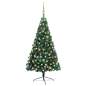 Preview:  Künstlicher Halb-Weihnachtsbaum Beleuchtung Kugeln Grün 120 cm