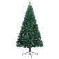 Preview:  Künstlicher Halb-Weihnachtsbaum Beleuchtung Kugeln Grün 180 cm